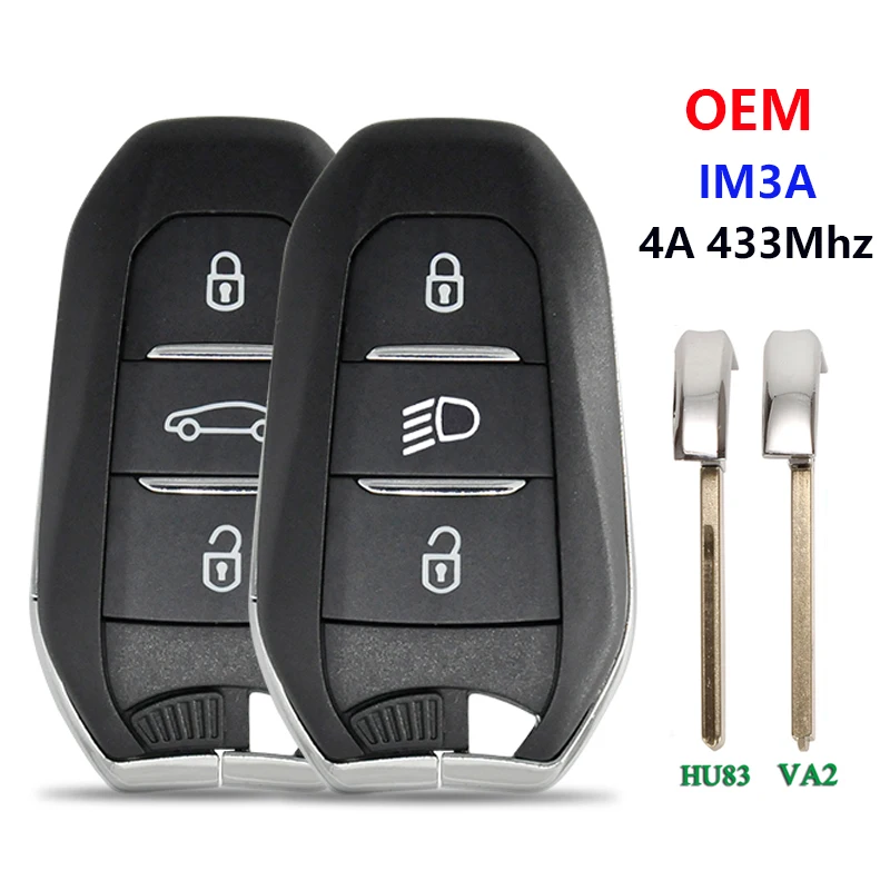 Car Remote Control Key For Opel Citroen Peugeot 508 5008 2020 2021 4A HITAG AES IM3A NCF29A1M 433.92MHz Original Promixity Card