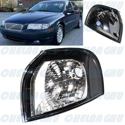 For Volvo S80 1999 2000 2001 2002 2003 2004 2005 2006 Left Side Front Black Corner Light Turn Lamp Without Bulbs 8620463