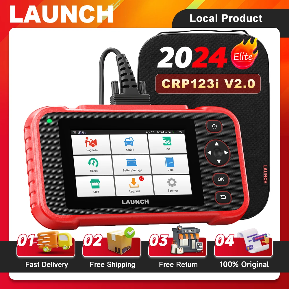 

LAUNCH CRP123i V2.0 OBD2 Scanner 4 Systems Car Diagnostic Tool ABS Bleeding SAS Oil D.P.F 7 Reset Car OBD2 Diagnostic Tools