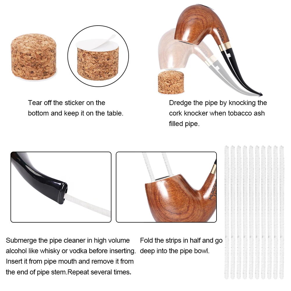 Old Fox Rosewood Tobacco Apple Pipe Set Accessories 9MM Activated Carbon Paper Filter Sandalwood Smoking Pipe With 10 Tools Kits