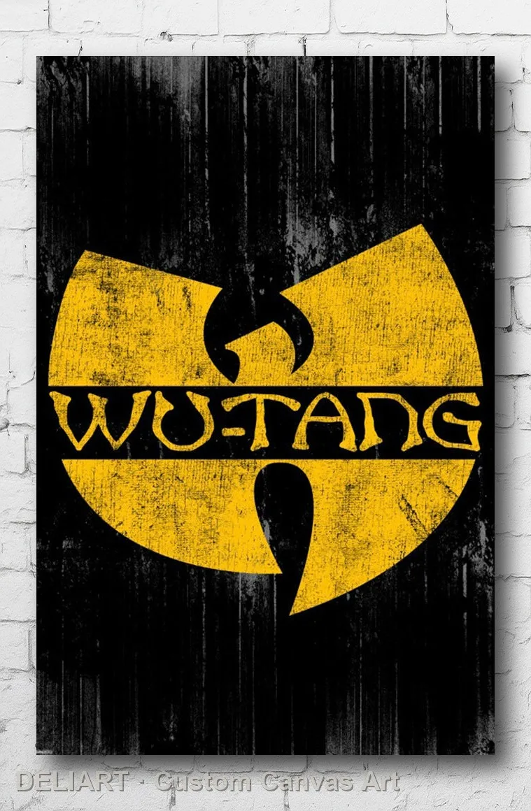 

Постер на холсте с логотипом группы WU-TANG CLAN, музыкальная тематика, доступен индивидуальный размер, украшение для комнаты, декор для дома, настенное искусство