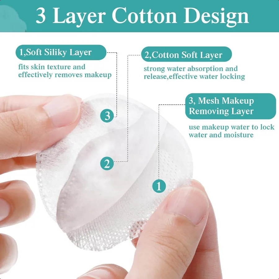 2000枚入り コットンラウンド まとめ買い 角質除去用フェイシャルパッド メイク落としコットン 顔用メイク落とし トナーパッド