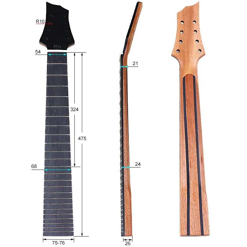 Electric bass 8 string neck 8 string electric guitar handle Matte double adjustable maple neck modified DIY guitar accessories