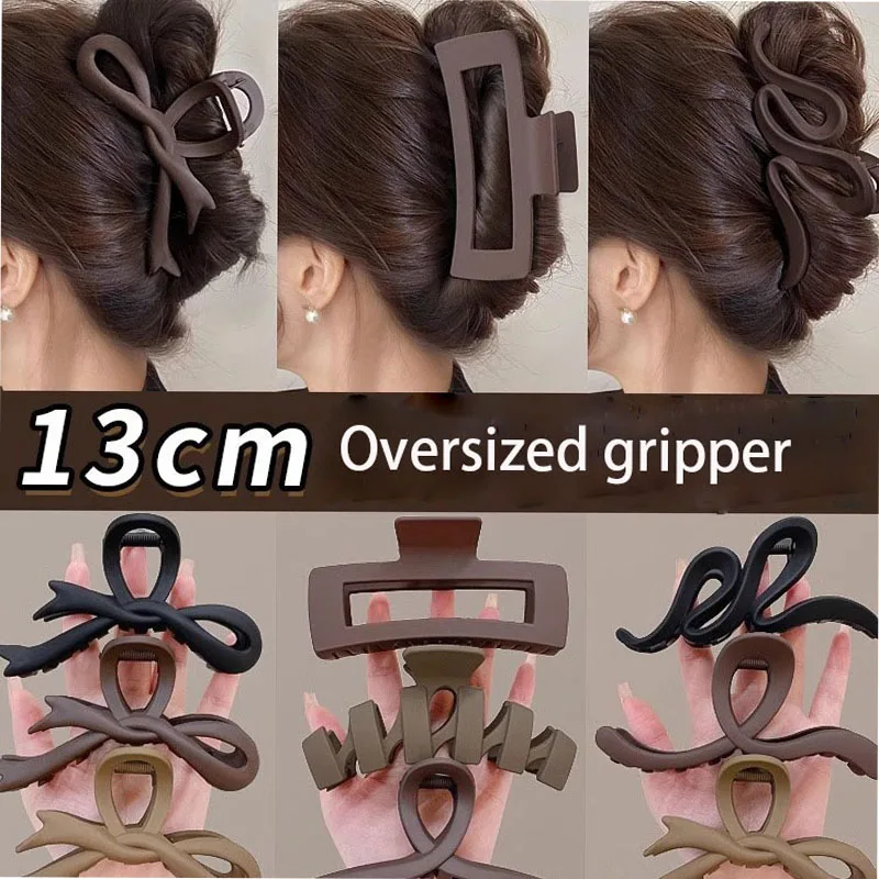 1pcs large women's hair clip matte hair clip fashionable and elegant hair clip large hair claw clip girl Korean hair accessory