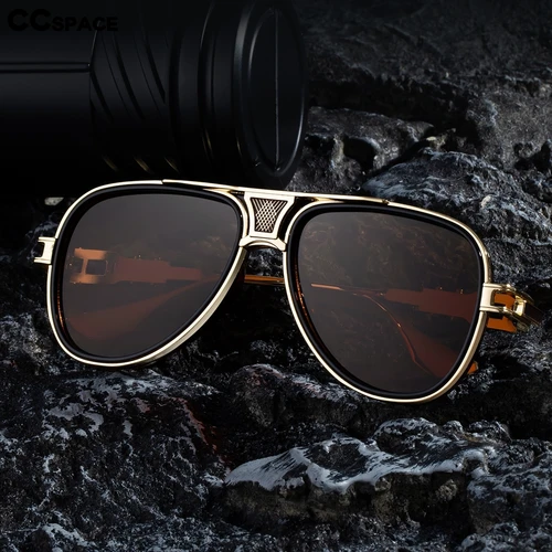 Imagen 2 del producto 2025 nuevas gafas de sol de piloto para hombre, gafas de sol polarizadas Retro marrones, lentes HD, gafas de sol de diseño de marca de moda para conducir, sombrilla