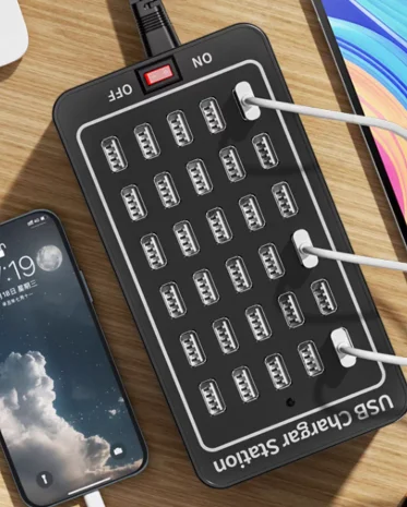 

Многопортовая станция быстрой зарядки USB с несколькими портами для смартфонов, планшетов, настольное зарядное устройство высокой мощности