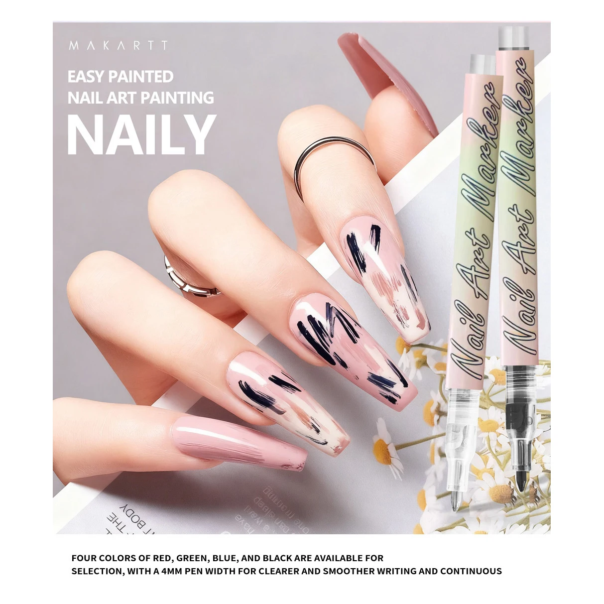 12 لونًا مجموعة أقلام طلاء من الأكريليك 0.7 في. قلم تنقيط بنقوش طلاء الأظافر رسم علامات اللوحة لـ ذاتية الصنع تجميل الأظافر أدوات تجميل الأظافر