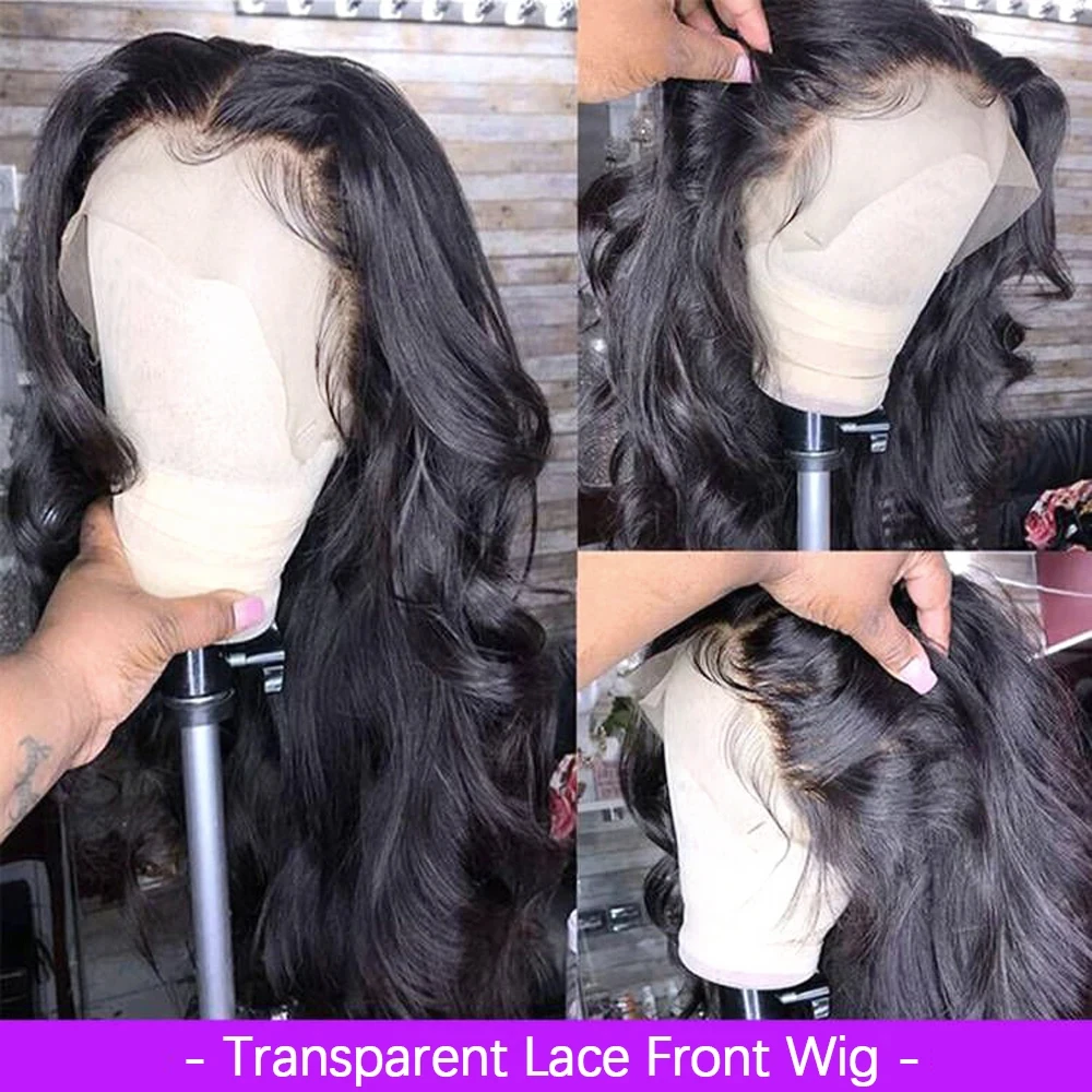 HD Transparent Lace Wig 5x5 Body Wave Lace Closure Wig  180 Density Closure Wigs for Women Brazilian Remy Human Hair Wigs