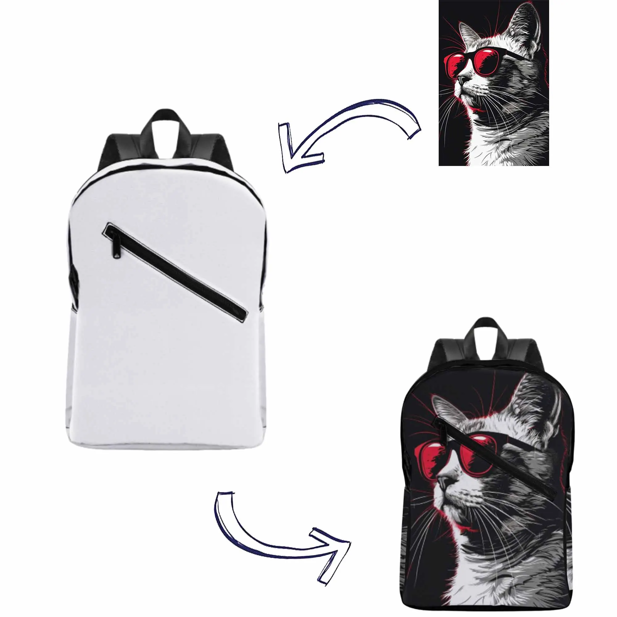 

Travel Backpack With Large Capacity Zipper Compartment Design Portable Storage Bag Custom Schoolbag Pattern Hiking Backpack