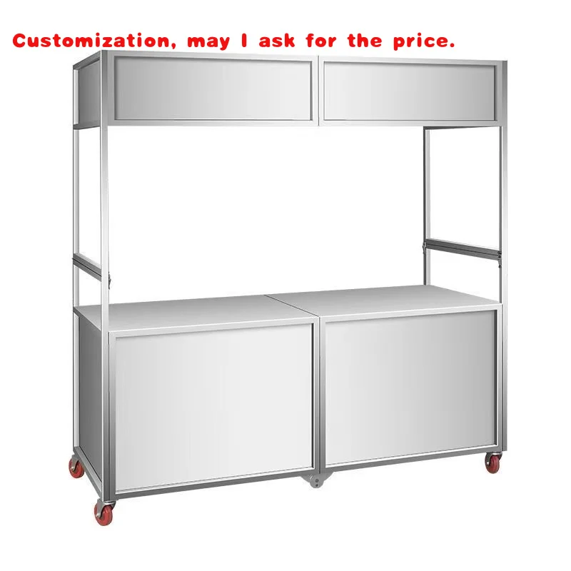 

custom.Collapsible Fast Food Cart Noodles KanTon Boiling Teppanyaki Deep Fry Portable Food Trailer Snack