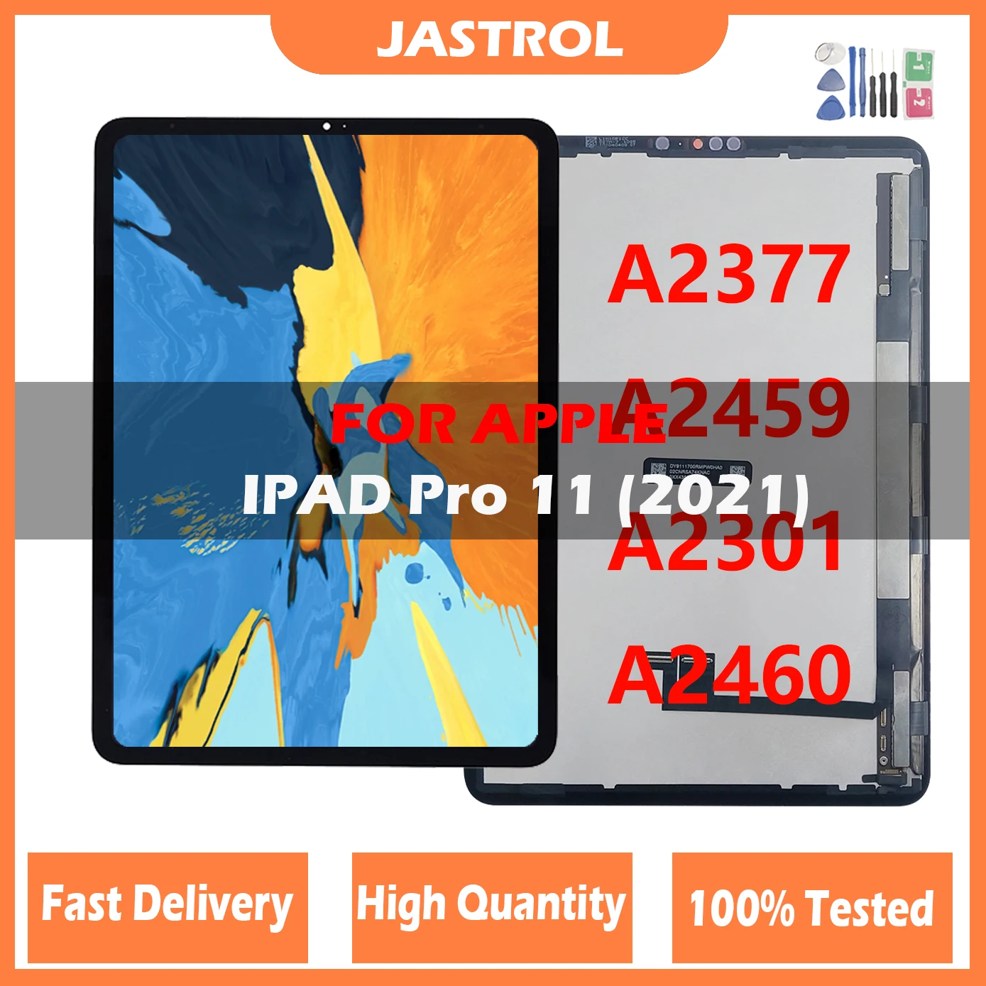 

100% Test Original For Apple iPad Pro 11 2021 LCD Display Touch Panel Screen For iPad Pro 3rd generation A2377 A2459 A2301 A2460