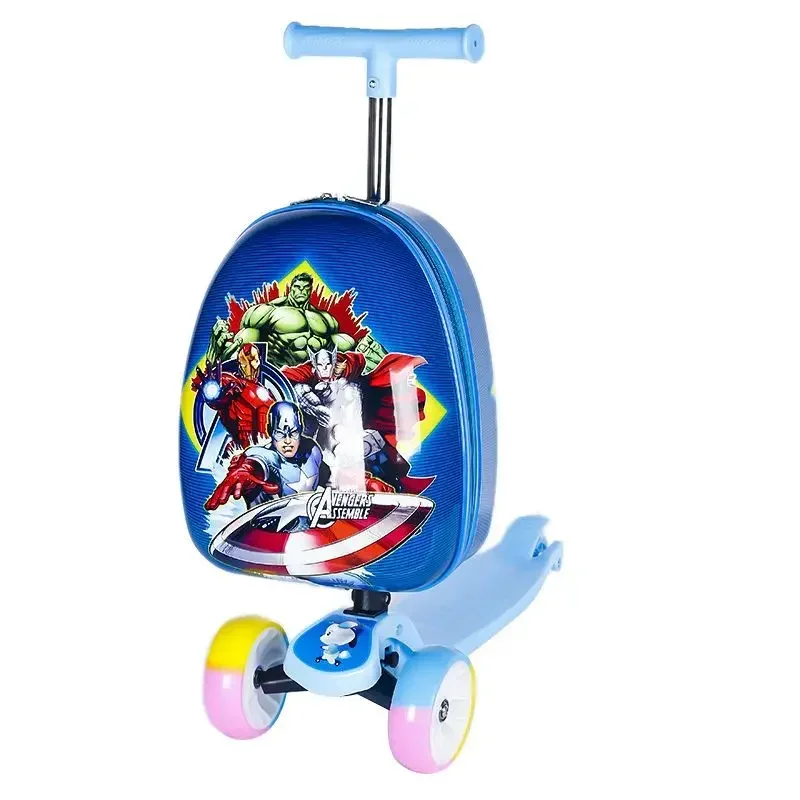 Imagem -05 - Disney Travel Bags For Children Lazy Trolley Bagagem Kids Bagagem Cartoon Scooter Fashion Cute Drag Bags And Cabin Suitcase