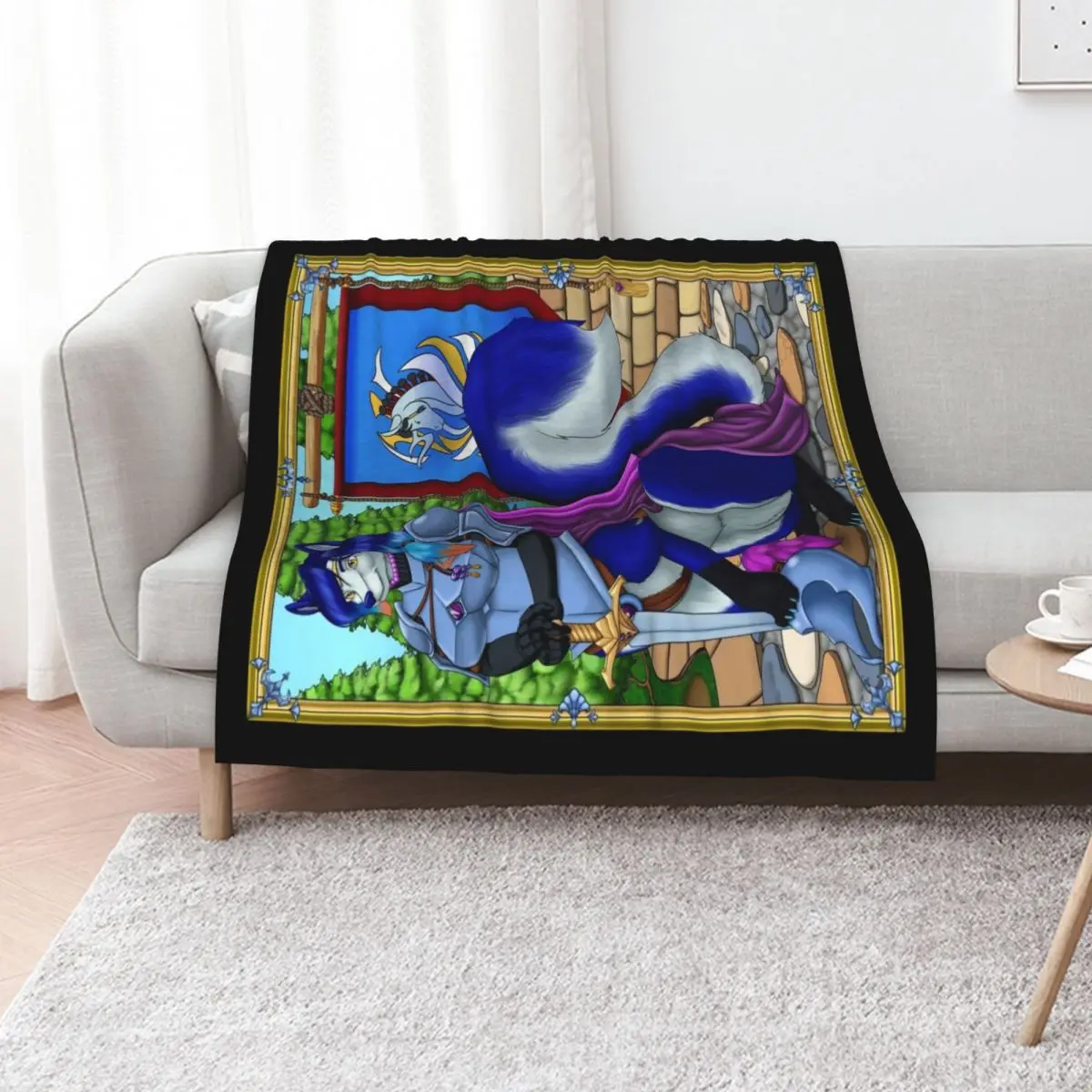 Regal Warrior Throw Blanket blankets and throws Sleeping Bag Luxury Soft Big Giant Sofa Designers Blankets