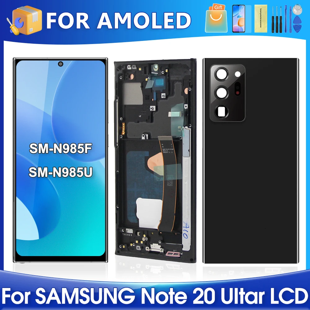 

Note 20 Ultra For Samsung For AMOLED Note20U N985 N985F N985U LCD Display Touch Screen Digitizer Assembly Replacement