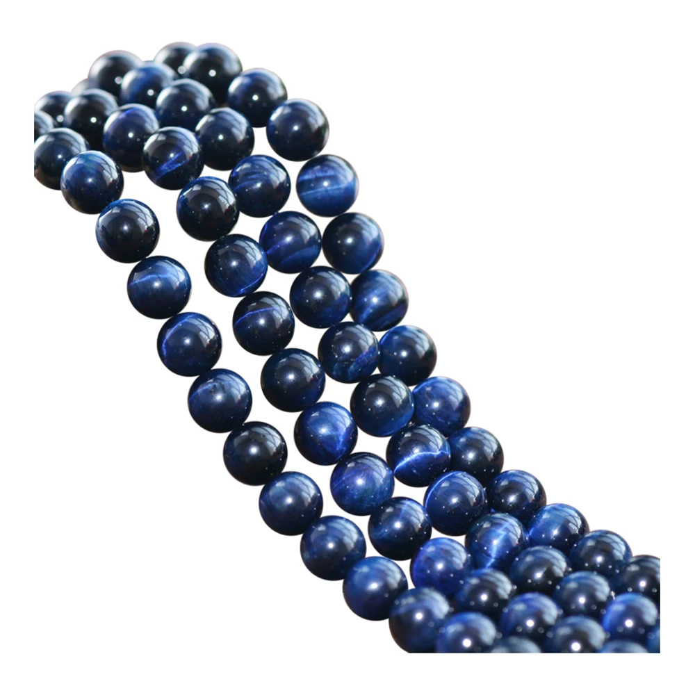 

Grade AA Natural Blue Tiger's Eye Beads 6mm-18mm Smooth Polished Round 15 Inch Strand
