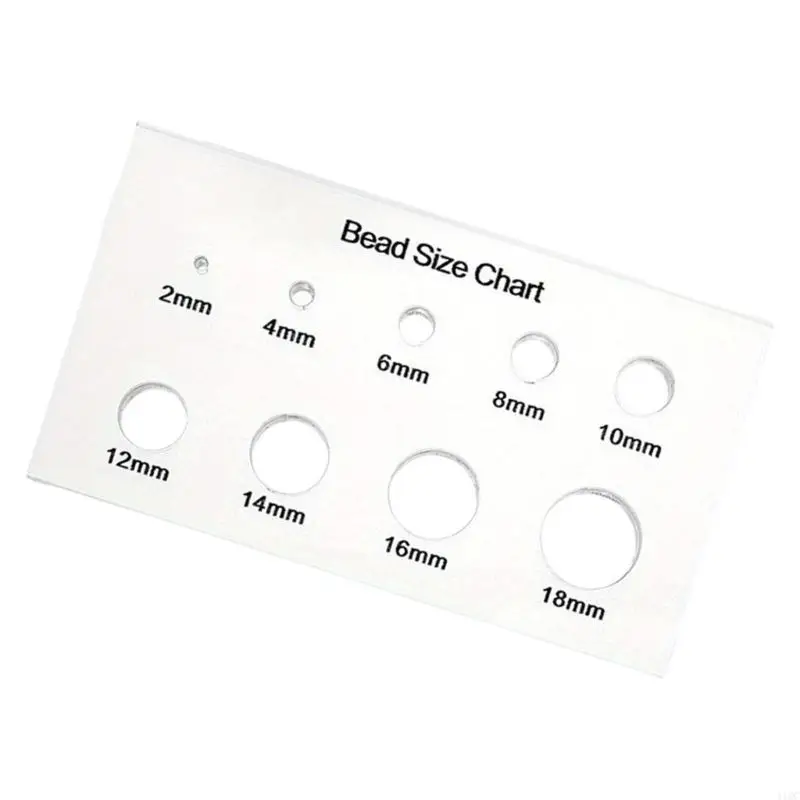 Flat Acrylic Bead Size Checker Jewelry Making Supply with Precise Measurement