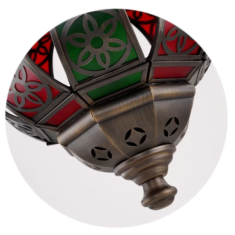 Arab style retro all-copper lamp, European living room lamp, American copper lamp