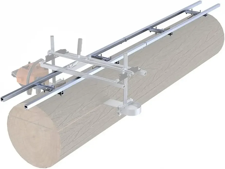 G1010 EZ Rail System, 10 Ft Chainsaw Mill First Cut Guide Rail Kit | Two 5-Foot Rail Sections Ease Transport, 4 Cross Members