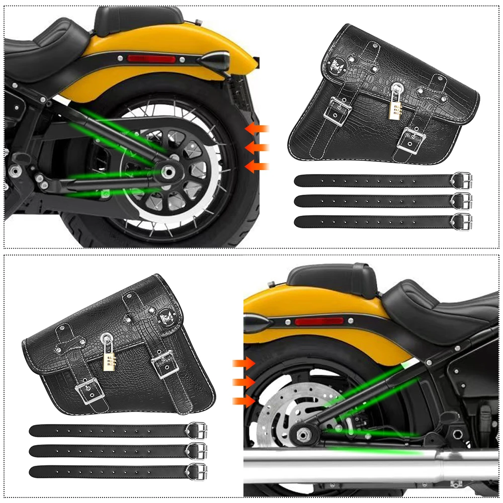 Motorcycle side bag electric bike hanging bag modified retro universal saddle bag side bag knight bag waterproof