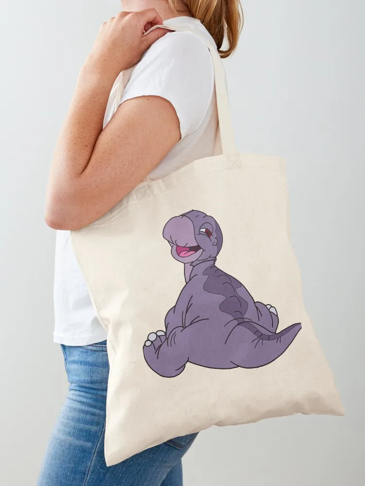 Baby Littlefoot Land Before Time Tote Bag tote bag canvas shopping trolley bag hand bags eco folding Canvas Tote