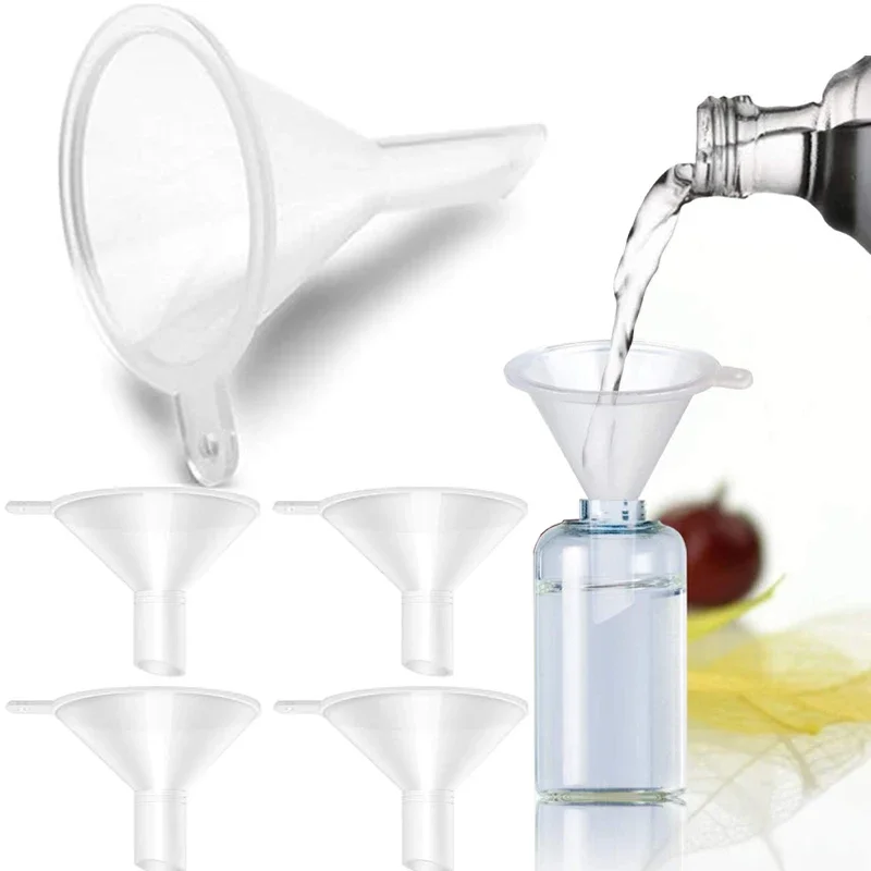 

Mini Funnel Set for Lab Bottles Sand Art Perfume Spice Powder Essential Oil Recreational Kitchen Food Grade Small Plastic