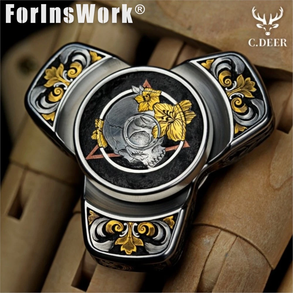 ของเล่นหมุนโลหะแบบมินิมอล C.DEER ของเล่นคลายเครียด ของเล่นหมุนนิ้ว ของเล่นคลายความเครียด