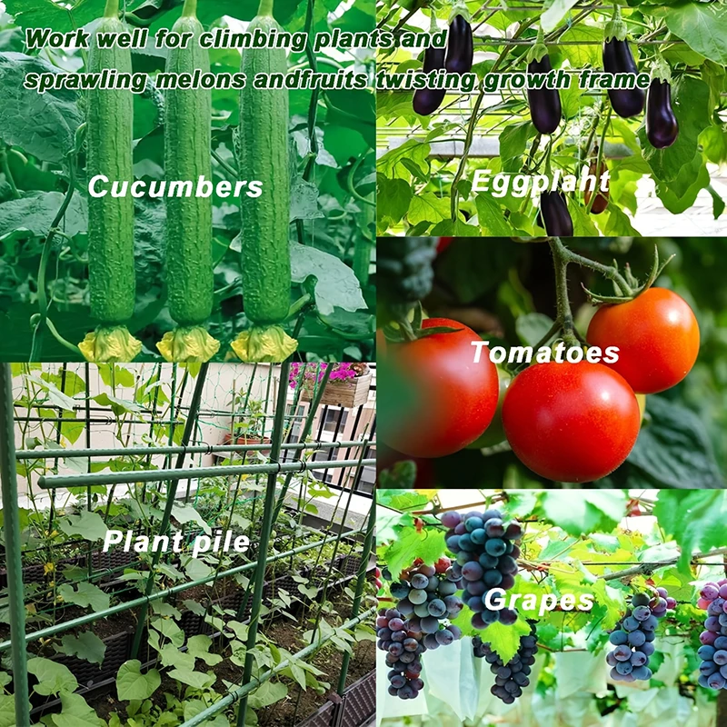 20pcs Garden Pile Connecting Stakes Clip Plant Grid Connector Clip Plant Climbing Frame Buckles For Tomato Cucumber Eggplant