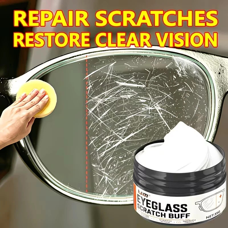 Eyeglass Lens Scratch Repair & Polish Cream - Anti-Scratch Restorer, Quickly Improves Clarity, Smooth Finish for Glasses, Fashio