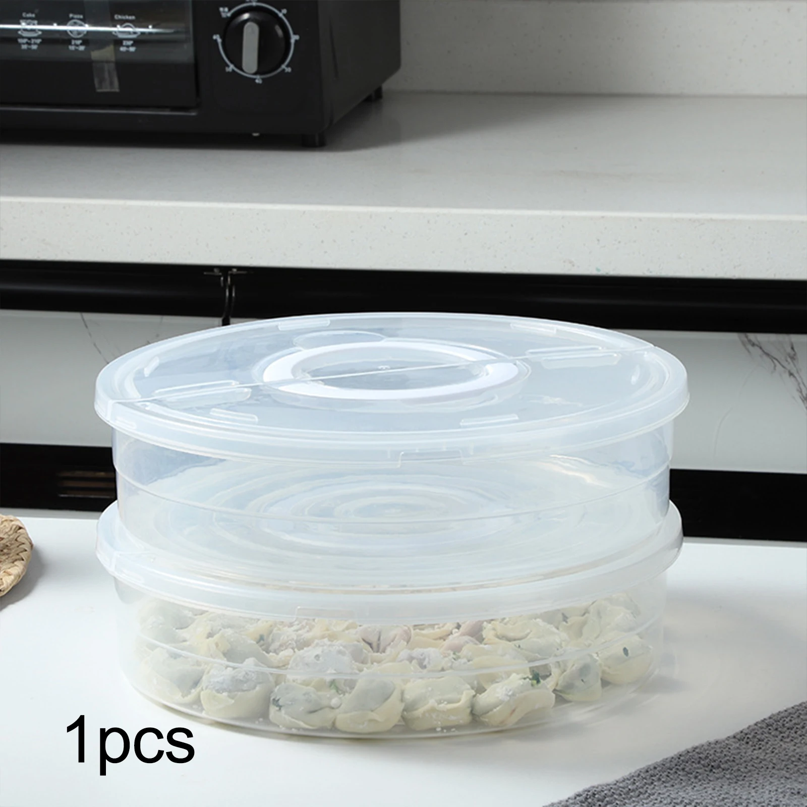 Multilayer Dumplings Organizer Kitchen Food Storage Container for Freezing Fresh Keeping Refrigerating Box with Sealed Lid