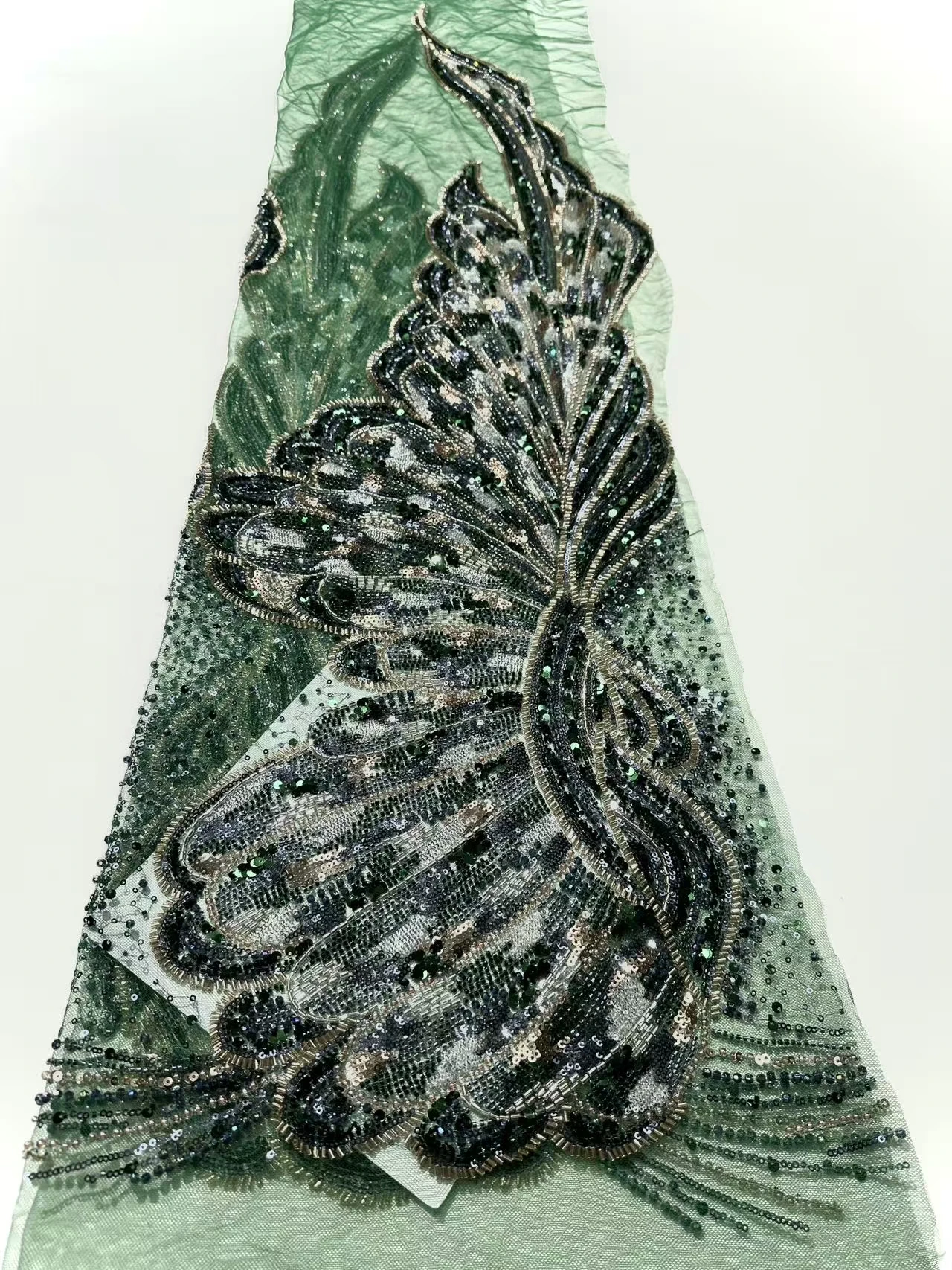 قماش دانتيل للعريس الأفريقي 2025 خرز ثقيل دانتيل فرنسي تول ترتر قماش دانتيل مطرز لفستان الحفلات للنساء SZ1585