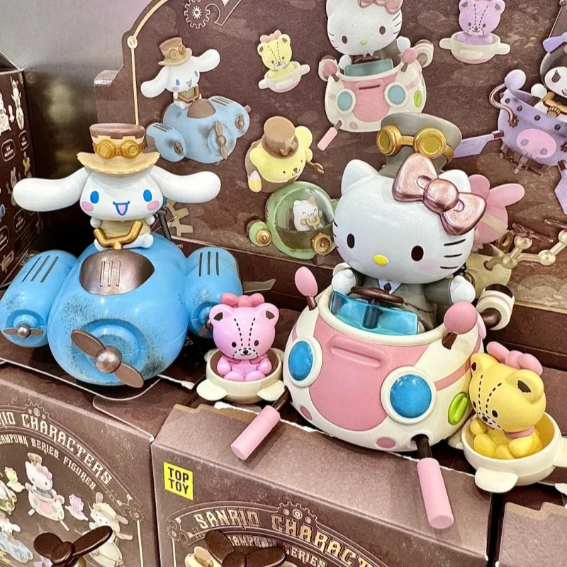 Sanrio Steampunk Series Blind Box Surprise Box Cool Lomi Hello Kitty Ozdoba stołowa Znakomite wykonanie Kawaii Dobry prezent