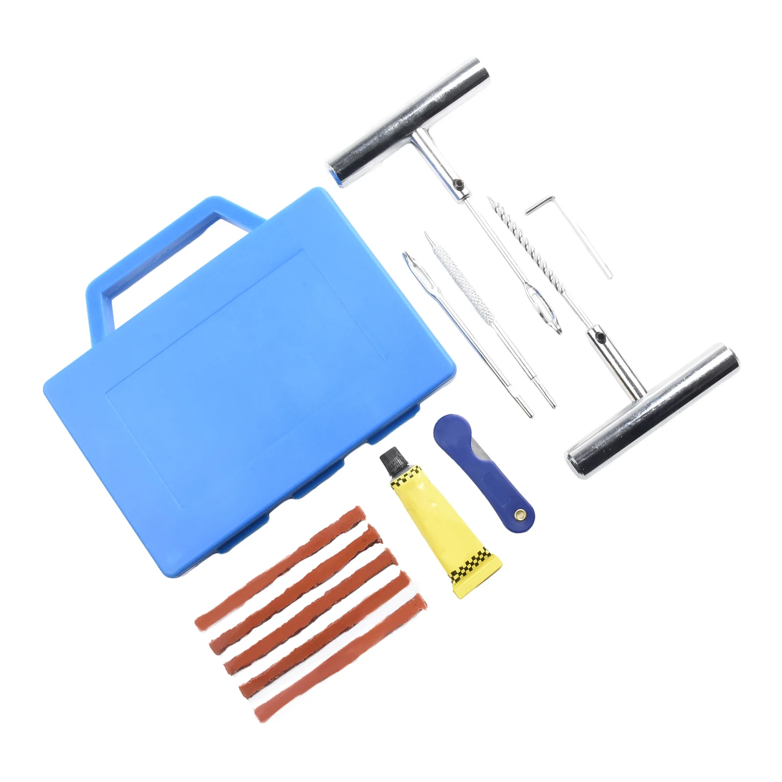 Heavy Duty Auto Tire Repair Set Spiral Design for Easy Debris Cleaning Convenient for Cars Motorcycles and Electric Vehicles