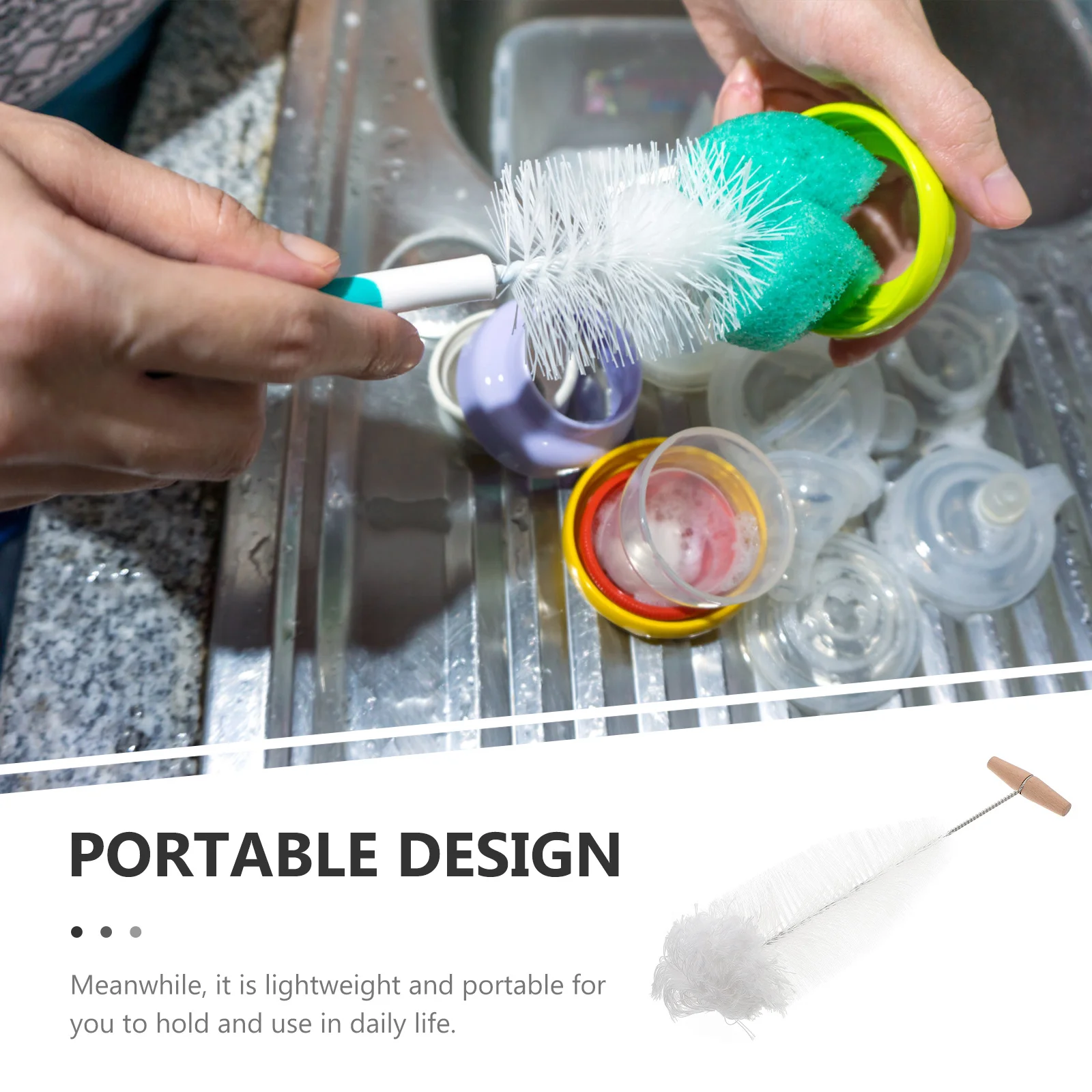 

Cleaning Brush For Long Narrow Neck Bottles Cups Water Bottle Cleaner High Grade Material Cup Washing Tool Kitchen