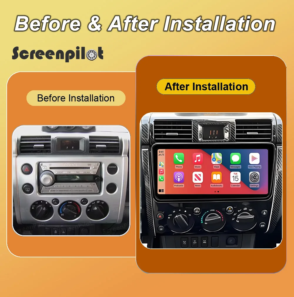 12.3 inch Android 16 For Toyota FJ Cruiser J15 2006-2020 Stereo Head Unit Mirror Link GPS Navigation BT Wifi 2K QLED 8 Core 4G