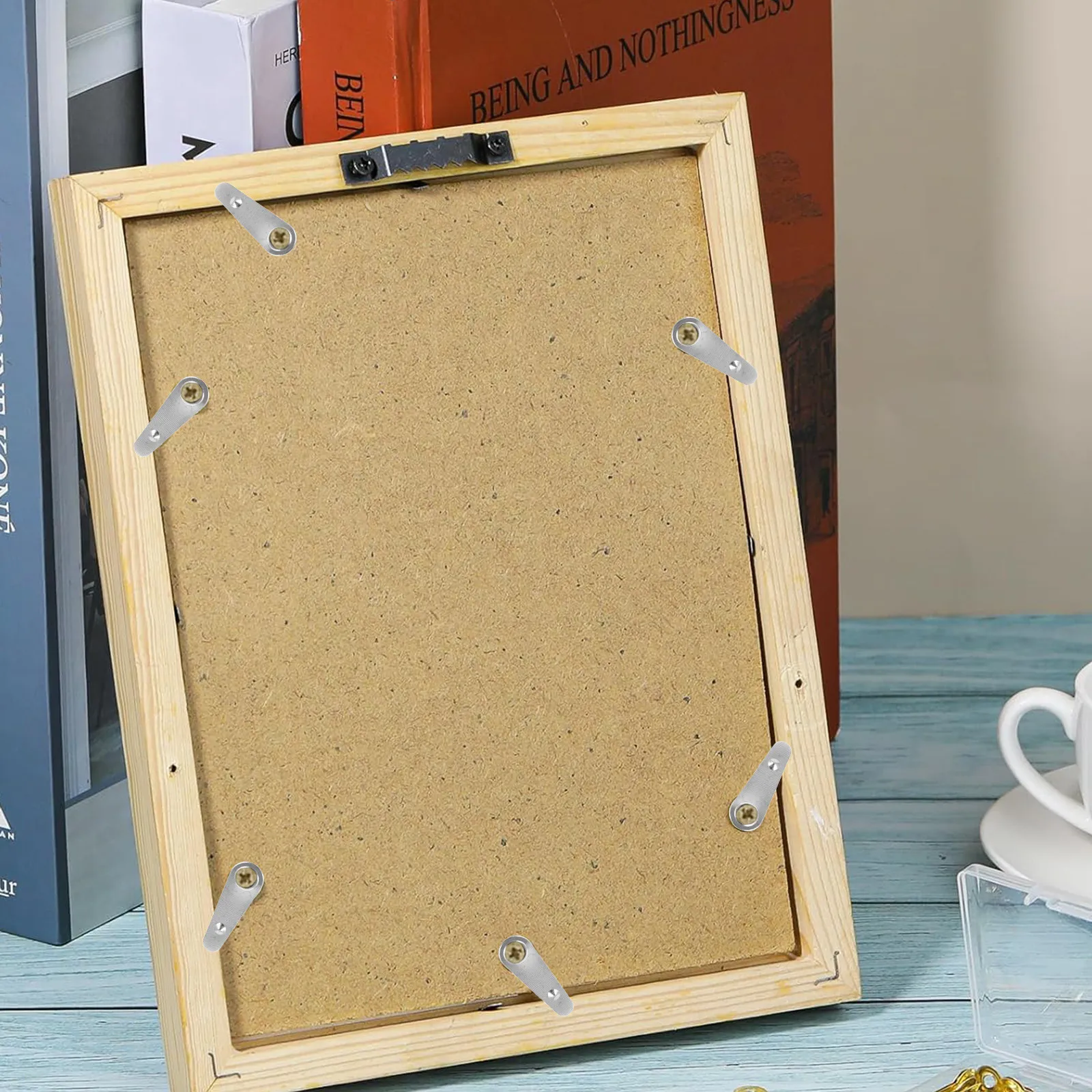 1000Pcs Picture Frame Backing Clips Iron Photo Frame Fasteners Small Metal Turn Buttons for Wall Hanging Picture Turn Button