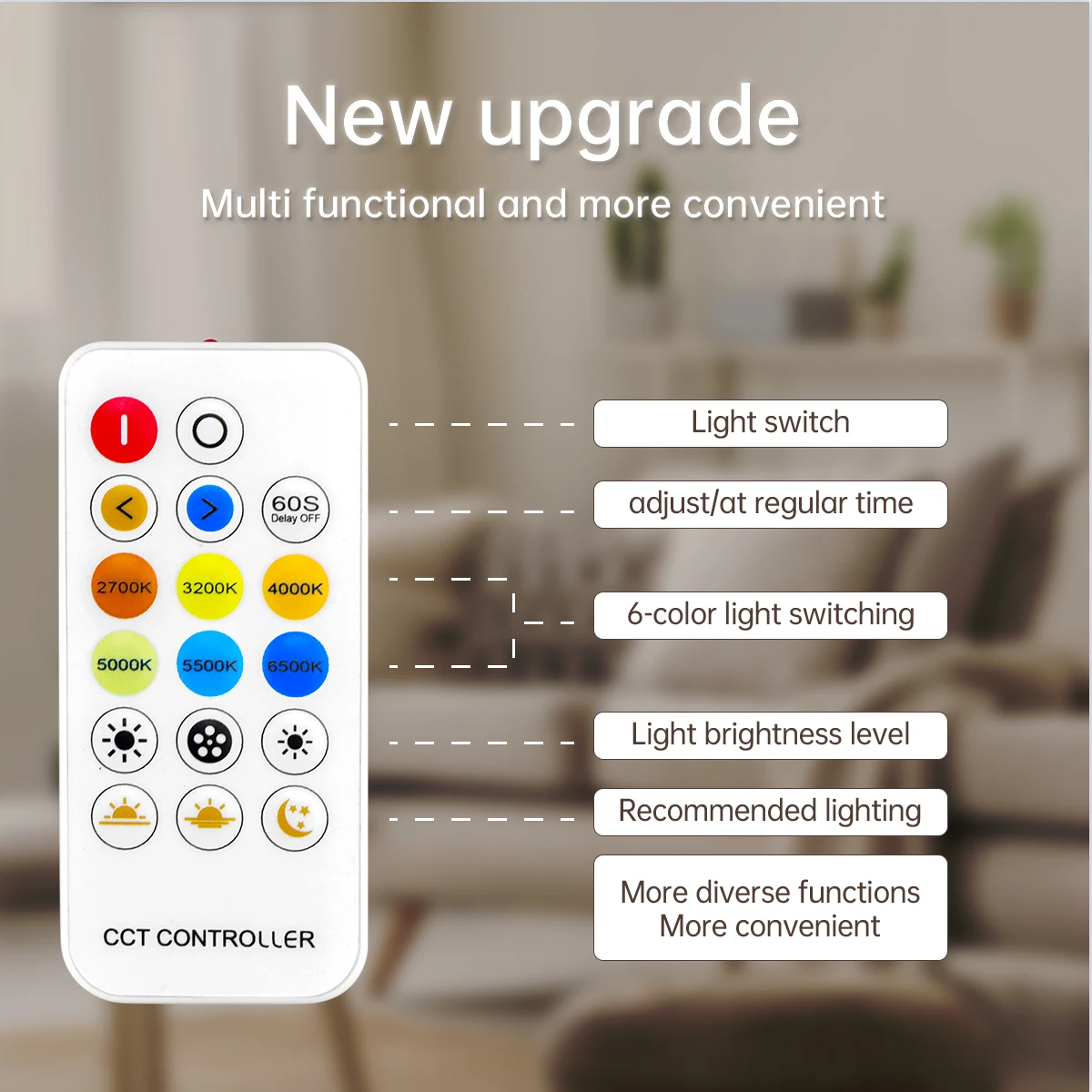 2700K To 6500K Changeable LED Under Cabinet Lights 24V 48CM CCT Dimmable Aluminum Bar Lamp Tube For Kitchen Cupboard Desk Decor