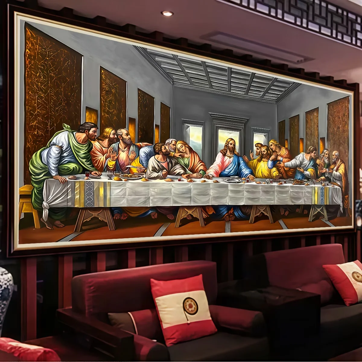 

Большая картина «Тайная вечеря» Иисуса, 5D алмазная вышивка, новинка 2026 года, полная мозаика, алмазное искусство, вышивка для декора дома, подарок