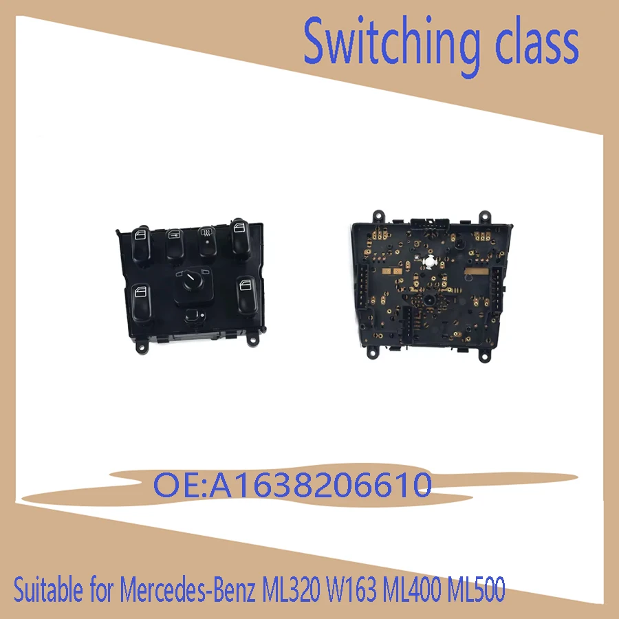 Suitable for Mercedes-Benz ML320 W163 ML400 ML500 window lift switch A1638206610 window switch assembly 1638202410 auto parts