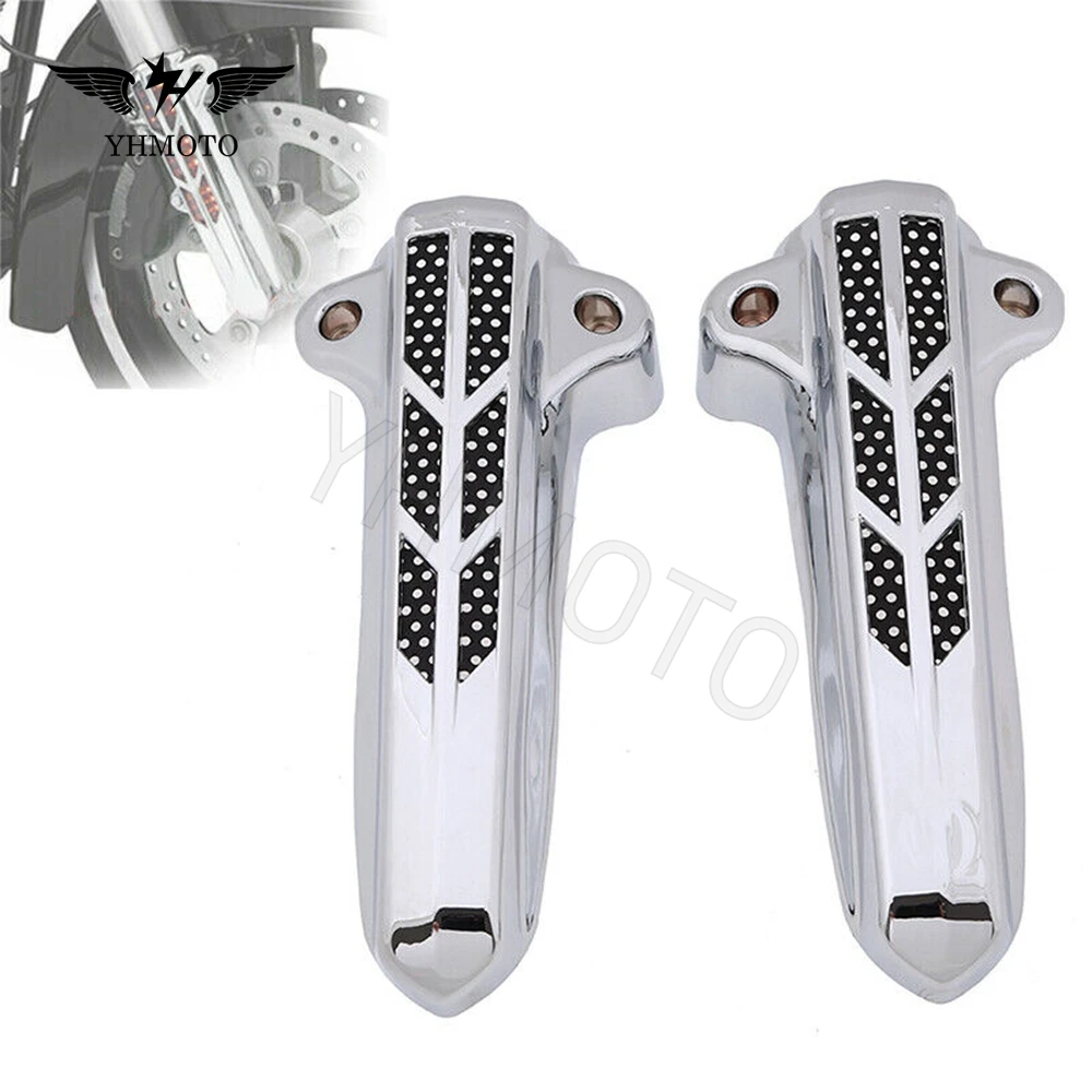 

FLHT FLHX FLHR 2014 Later Motorcycle Front Upper Fork Slider Accents Lower Leg Cover Shield Protector