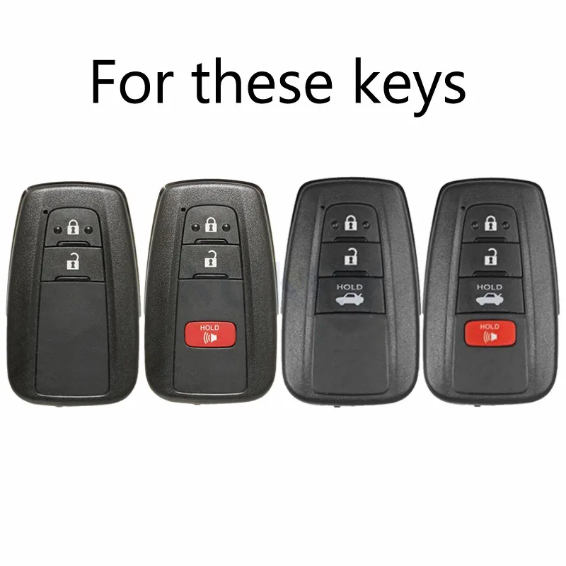 Silicone Key Fob Cover For Toyota Camry XV70 CHR RAV4 Land Cruiser Prado Prius Remote 2 3 4 Buttons 2016 2017 2018 2019 2020