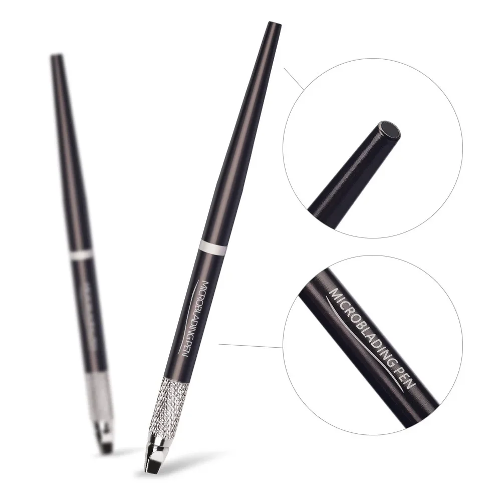 Microblading Pen Permanent Makeup Manual Tattoo Pen High Quality Tebori for Eyebrow Flat U Shape Needles