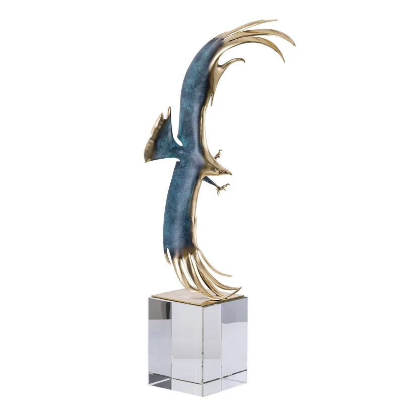 

Grand plans copper eagle ornament office hotel lobby decoration opening fortune housewarming gifts Pengcheng Wanli