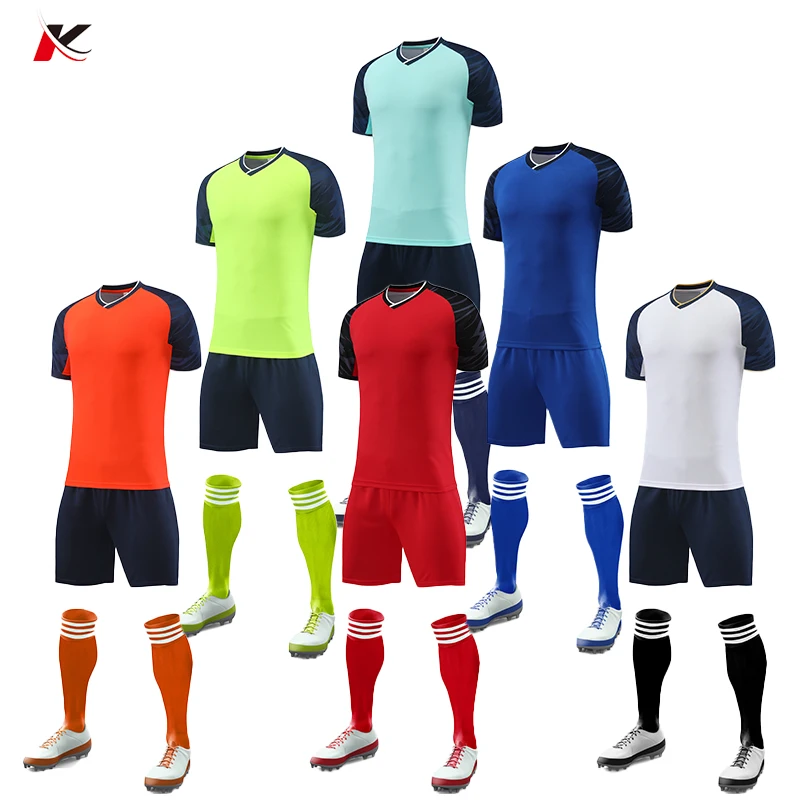 Wholesale Blank Soccer Jersey Mesh Soccer Uniform Short Sleeve Football Training Kit Breathable Football Jersey Shirt Men 2403