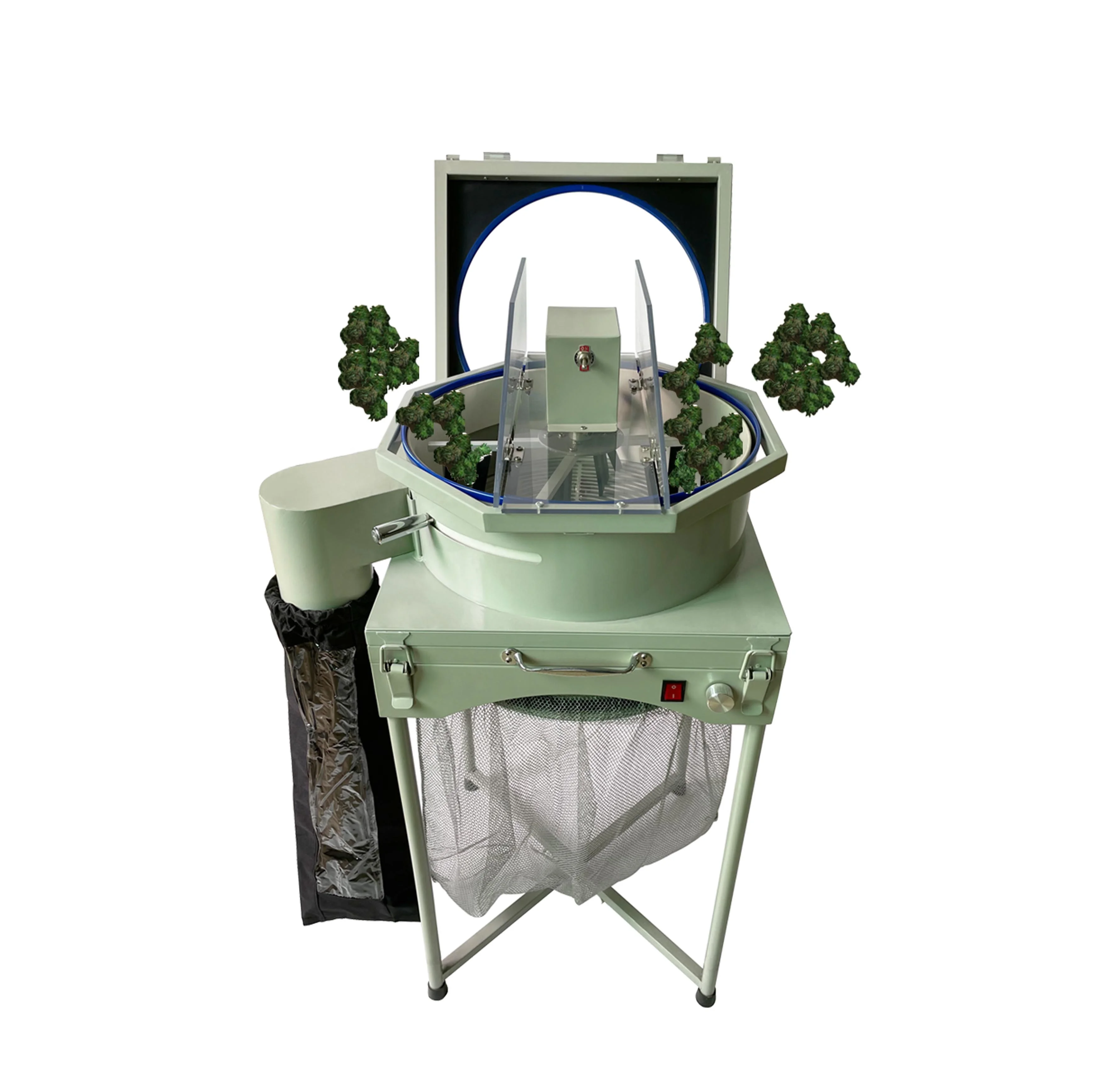 16/19 Inch Electric Bud Leaf Trimmer with Motor & Gearbox Adjustable Stepless Speed Hydroponic Wet/Dry Trimming