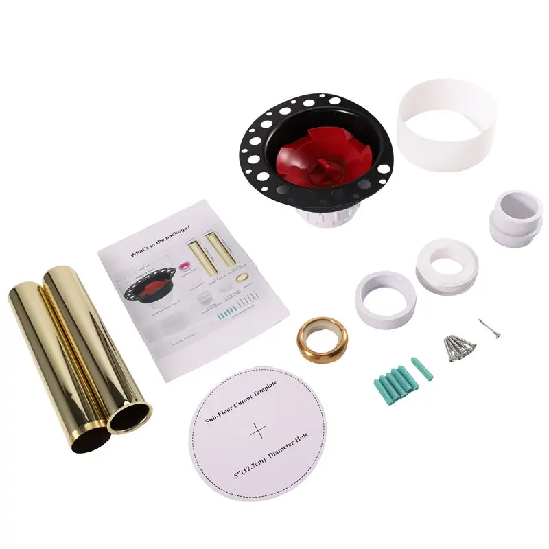 HGHO PVC Drain Kit For FR PVC Island Tub 30 PSI Test Suitable For Noncombustible Building Structures 8-To 10-Inch Joist Fit
