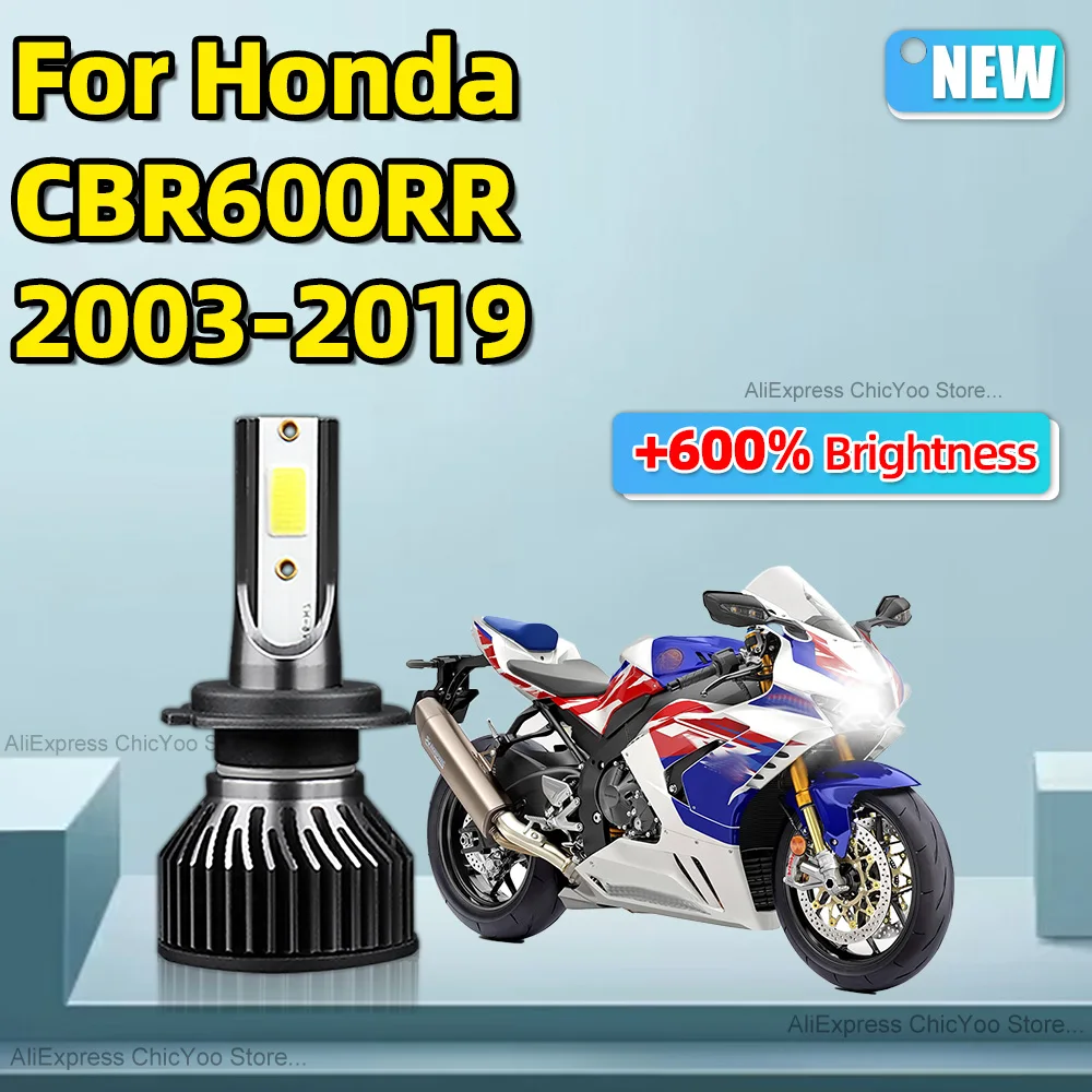 

High Quality H7 Canbus No Error LED Bulb Motorcycle Headlamp For Honda CBR600RR 2003 2004 2005 2006 2007 2008 2009 2010-2019