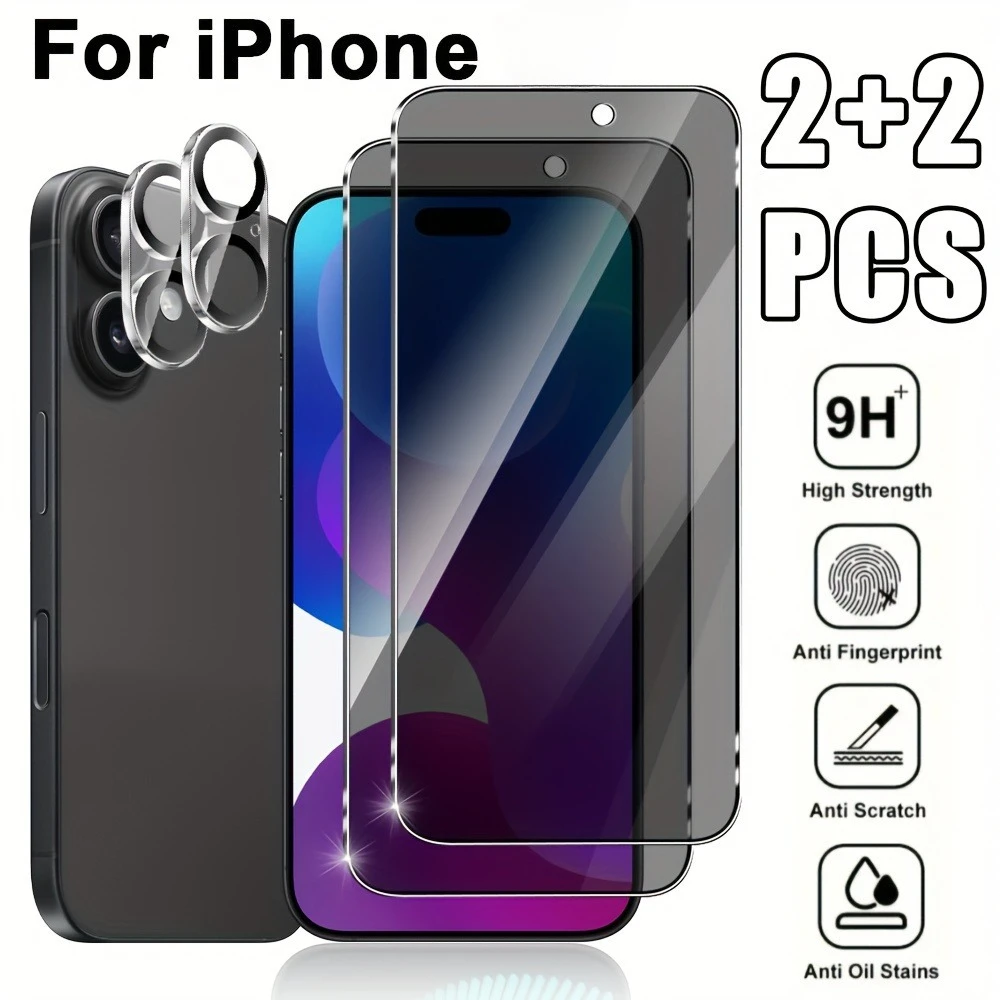 Полноэкранная защитная пленка 4 в 1 для iPhone 17 16 15 Pro Max 17, пленка для объектива воздушной камеры для iPhone 16e 15 Plus 13 12 11 14 Pro