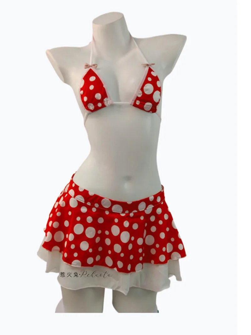 Hot Bunny 2025 New Korean Style Skirt Sets Women's Two-Piece Swimsuit Solid Color Print Sexy Pure Desire Charming Skirt Set ZVQV