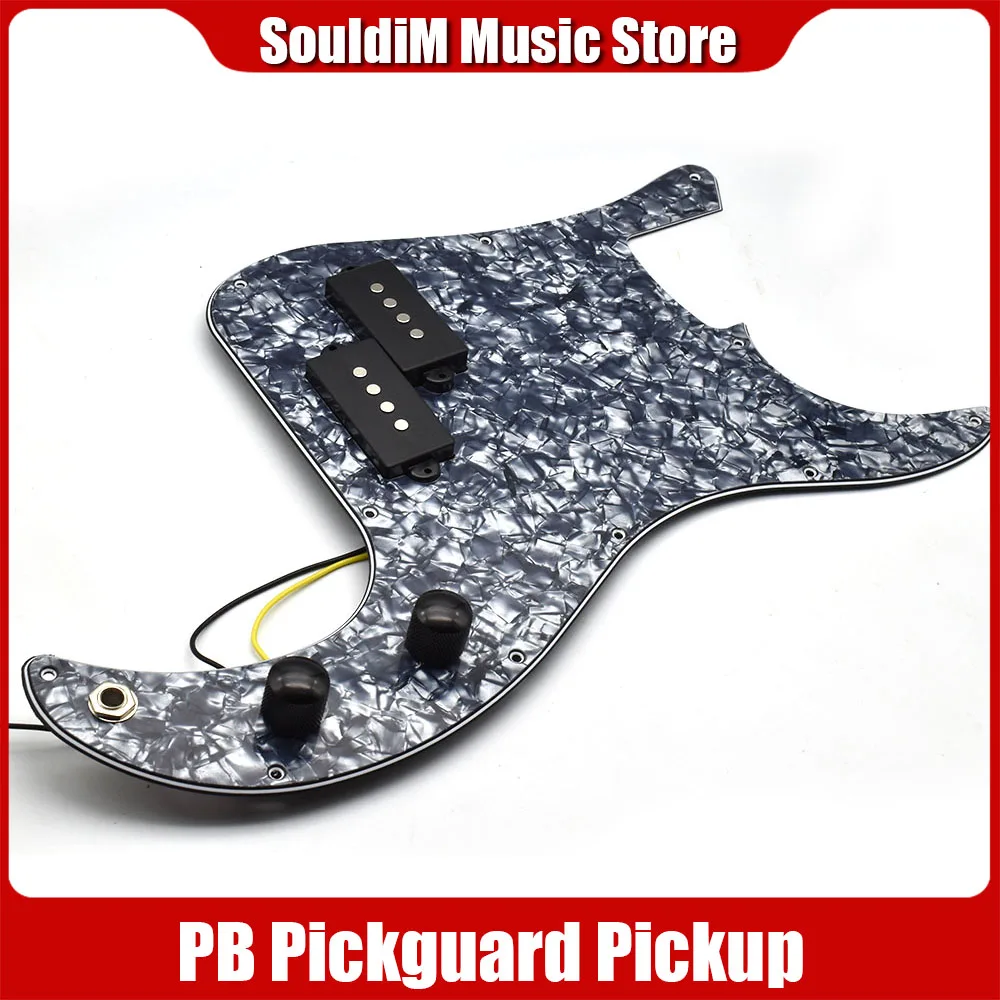 PB P Bass Prewired Loaded Pickguard Scratch Plate with Pickup for 4 String P Bass Blue Pearl