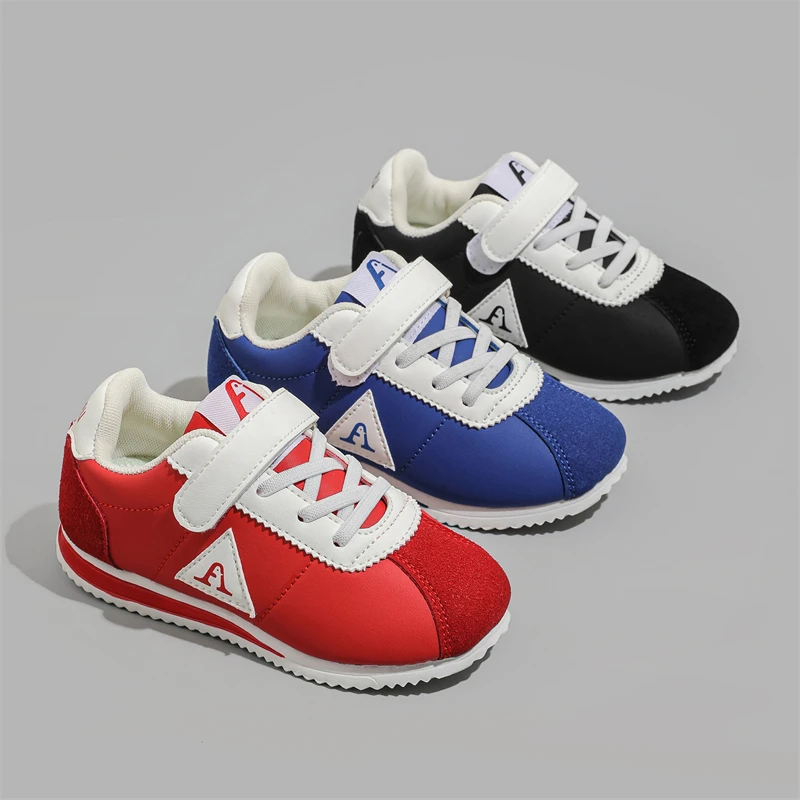 

Children Sports Shoes Toes Capped Soft Sole Kids Casual Shoes Hook&loop 2025 Autumn New Boys Girls Tennis Shoes Non-slip Trendy